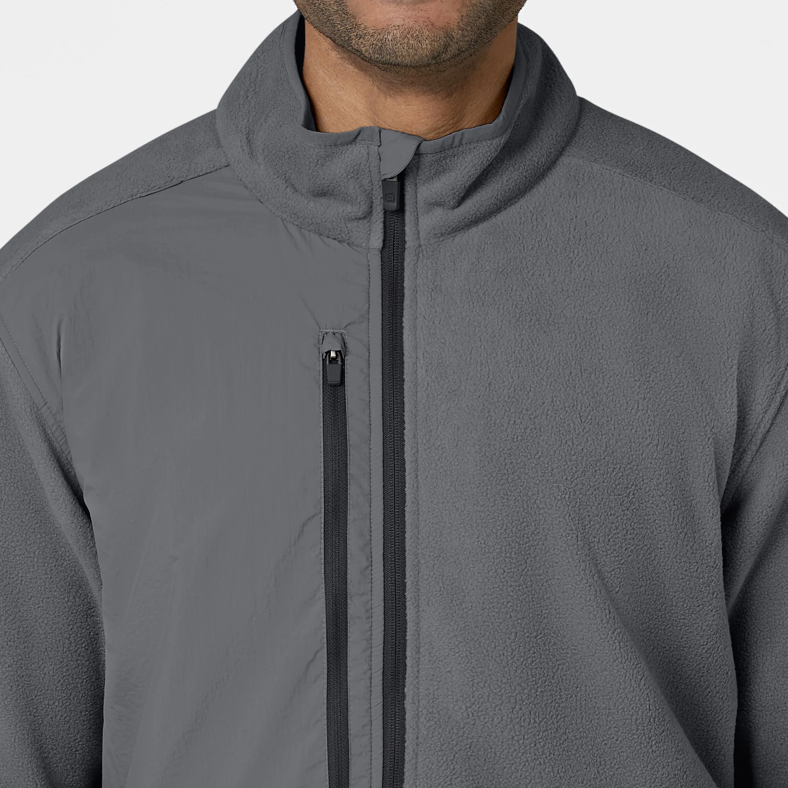 Slate Men's Micro Fleece Zip Jacket - Pewter