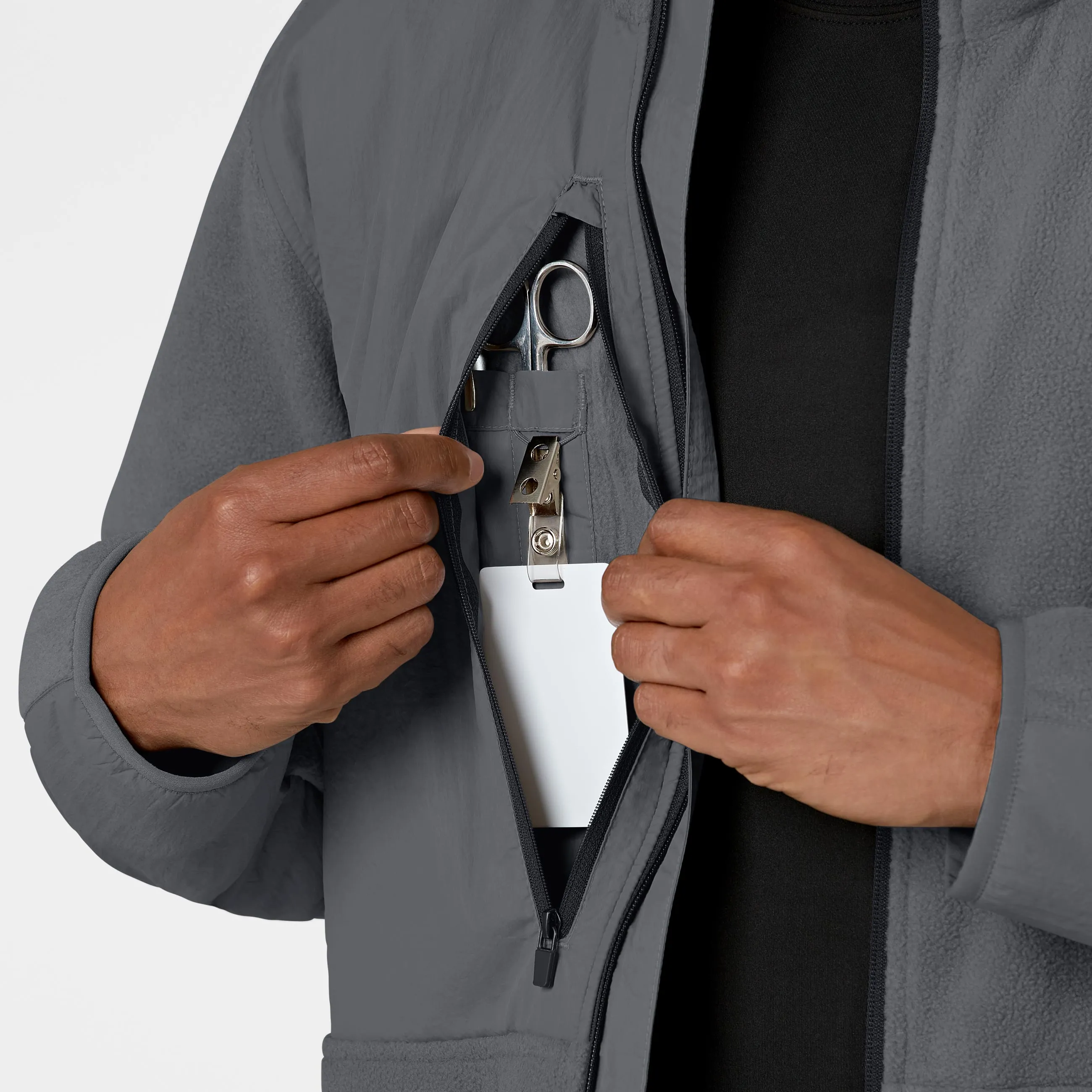 Slate Men's Micro Fleece Zip Jacket - Pewter