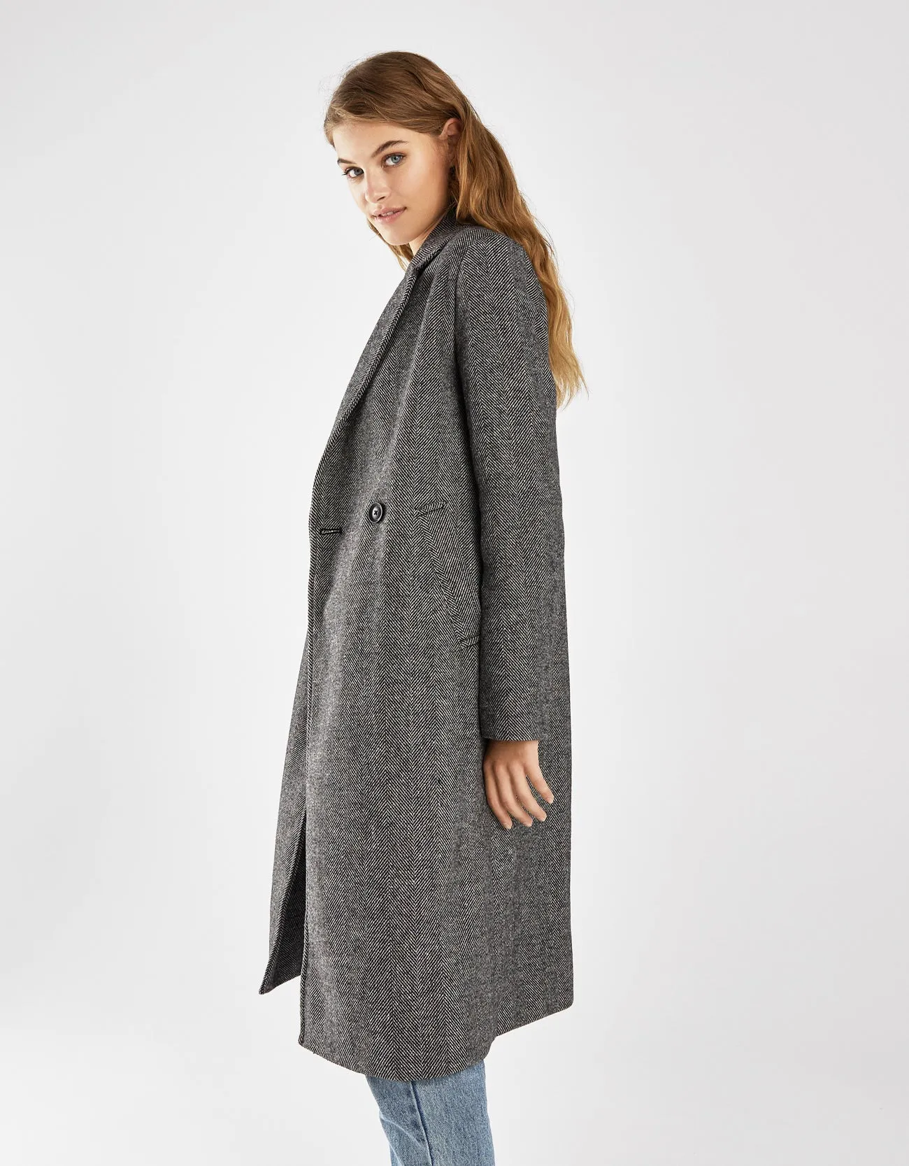 Straight long coat