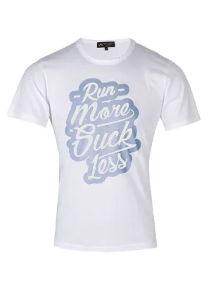 TCL Run More Suck Less Slogan White T-shirt