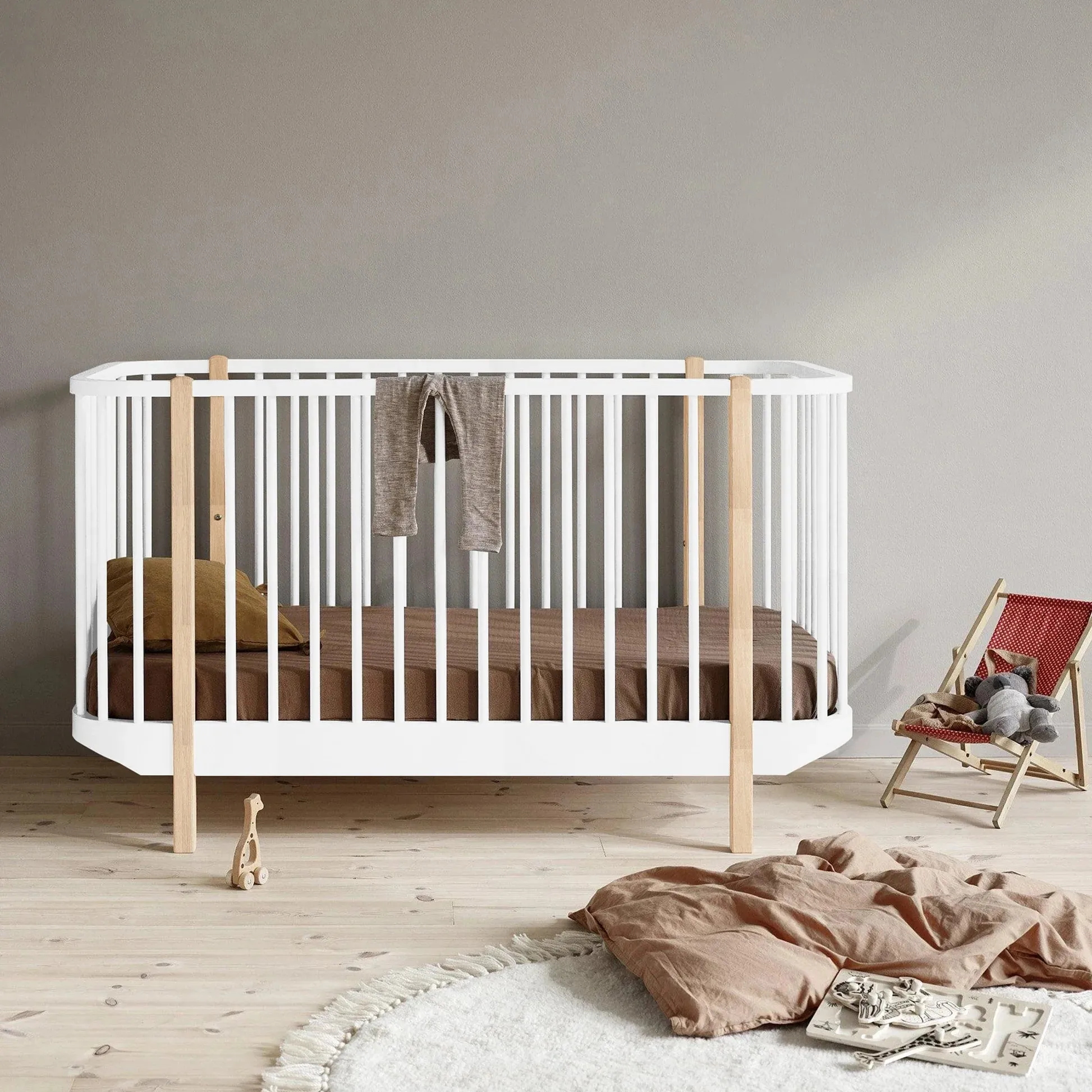 The Baby Atelier 100% Organic Nordic Crib White