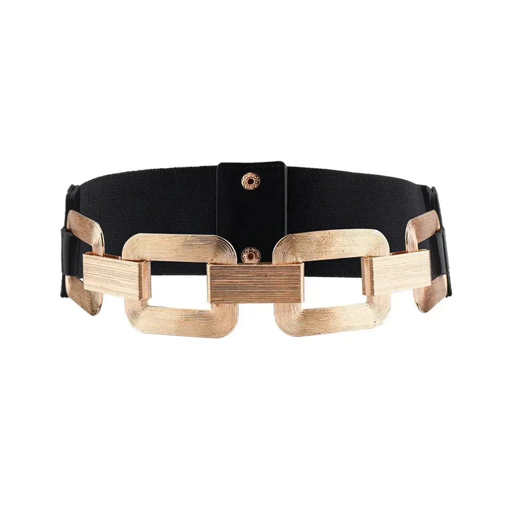 The New Gold Black Wide Belt Decoration