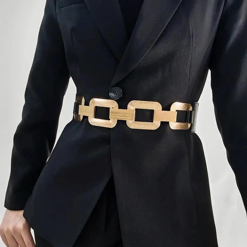 The New Gold Black Wide Belt Decoration