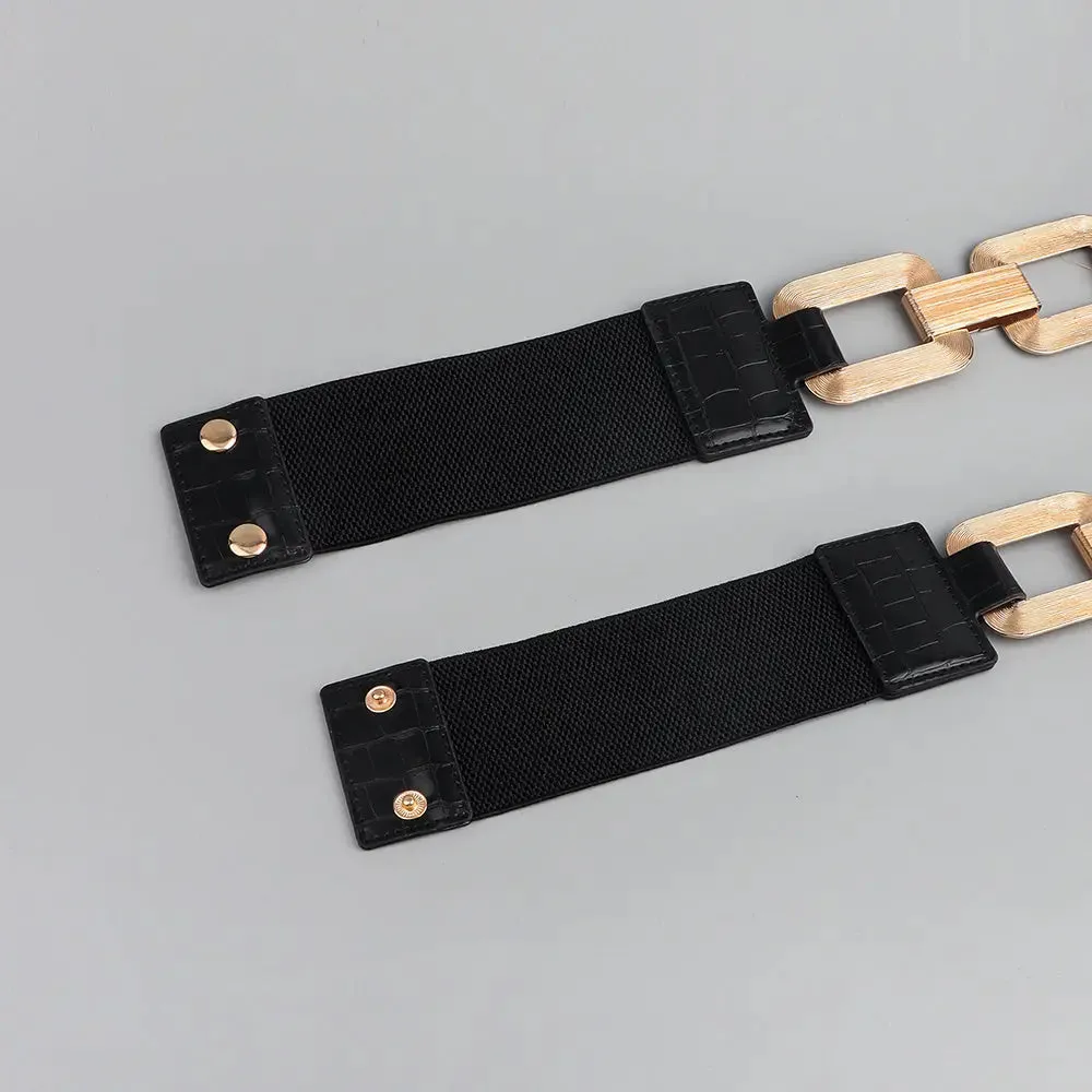 The New Gold Black Wide Belt Decoration