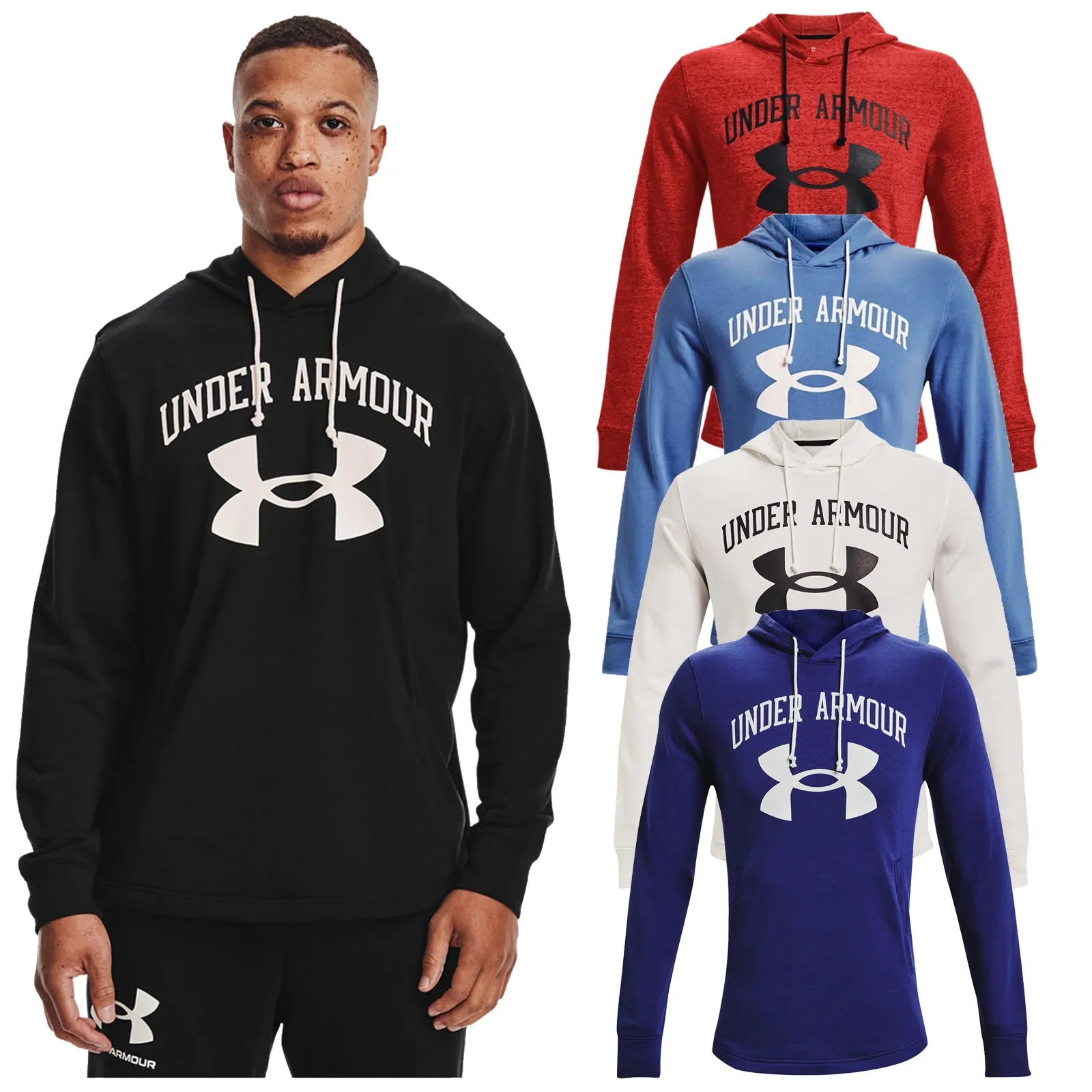 Under Armour Mens Rival Terry Big Logo Hoodie