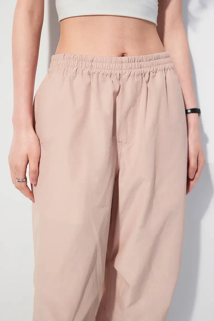 Wide-Leg Baggy Cargo Parachute Pants