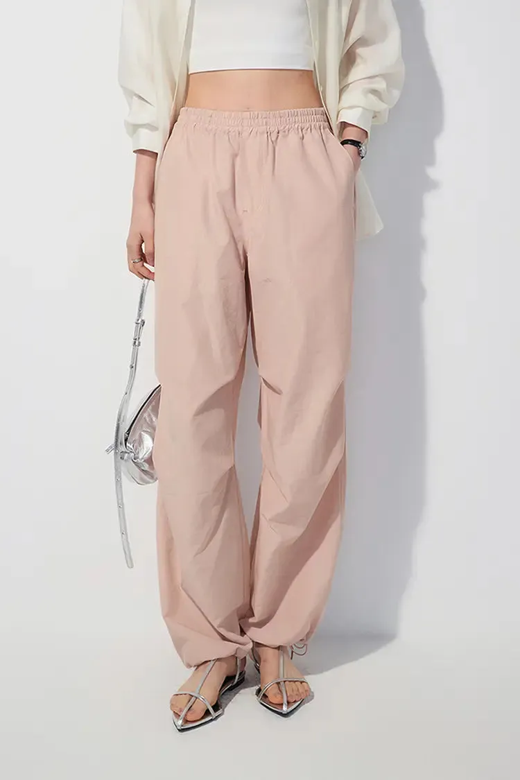 Wide-Leg Baggy Cargo Parachute Pants